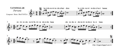 Yansımalar Pervane (Nota) Neyzenler Köşkü Blogger.